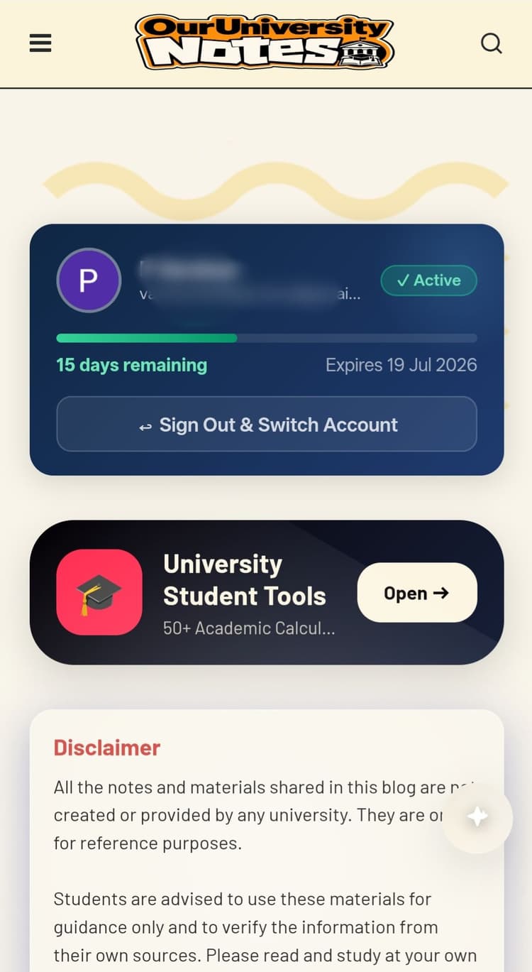 OurUniversityNotes screenshot 2